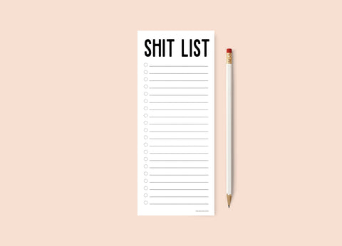 Shit List Notepad Creativien product_type art-noise.myshopify.com shit-list-notepad