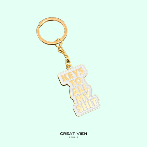 Keys to all my shit keychain