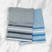 Houndstooth Flat Terry Jacquard Tea Towels-Set/ 2
