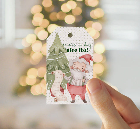 You're on my nice list Gift Tags