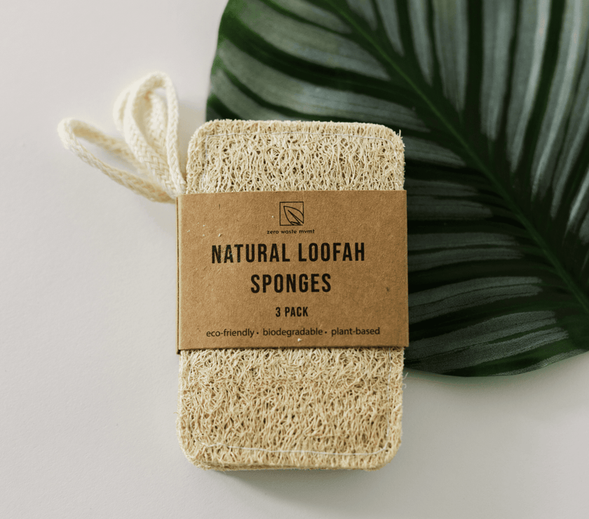 3 Pack Natural Loofah Sponge