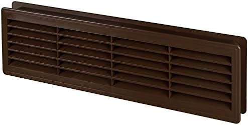 Byson Door Louver Grilles, White Plastic - 5" x 18"