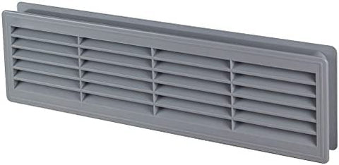 Byson Door Louver Grilles, White Plastic - 5" x 18"