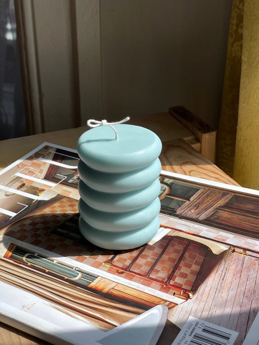 Squiggle Eloise and Oliver Decorative Candle art-noise.myshopify.com squiggle