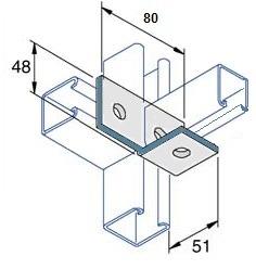 Byson Strut Angle Connector, 90 Degree - Right Hand Bend