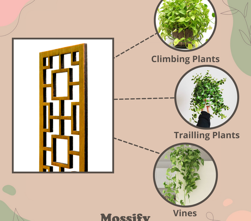 Tropical Squares Wooden Trellis