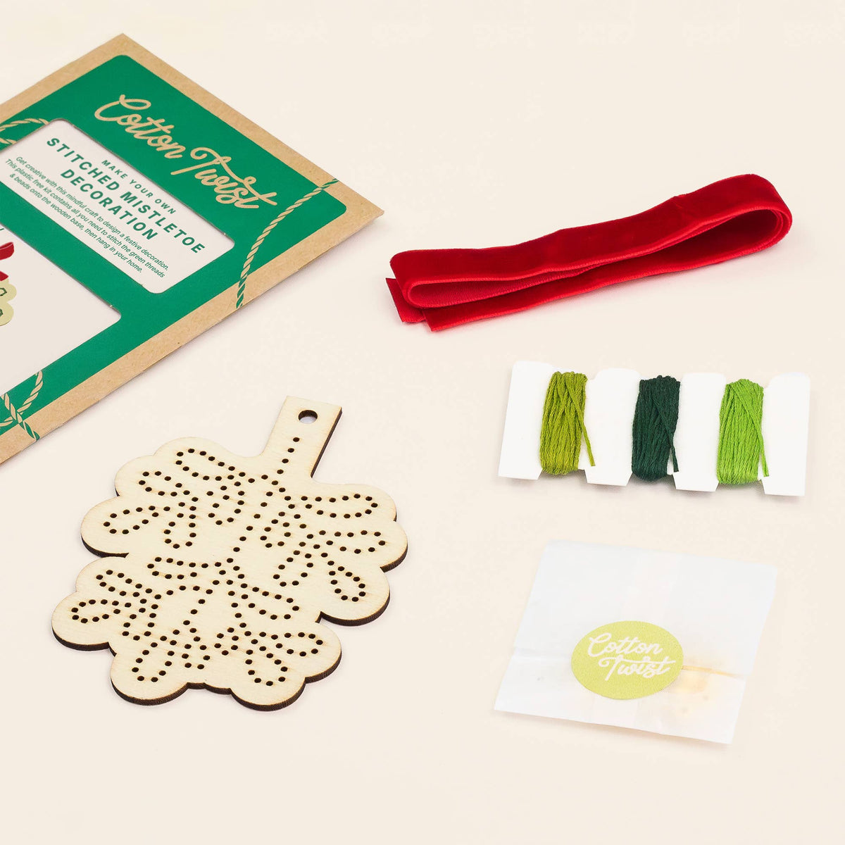 Make Your Own Stitched Mistletoe Decoration