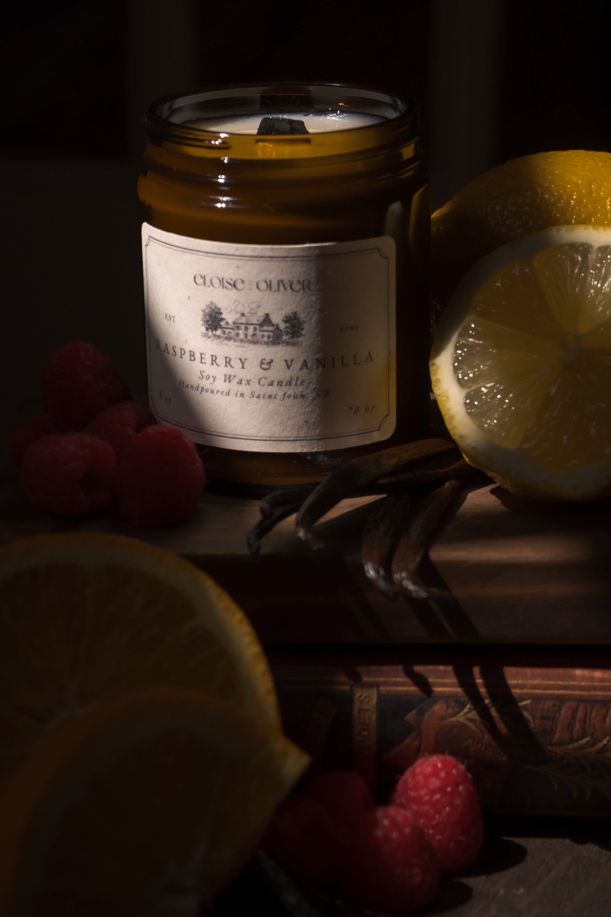 8oz Raspberry and Vanilla Candle Eloise and Oliver Scented Candle art-noise.myshopify.com 8oz-raspberry-and-vanilla-candle