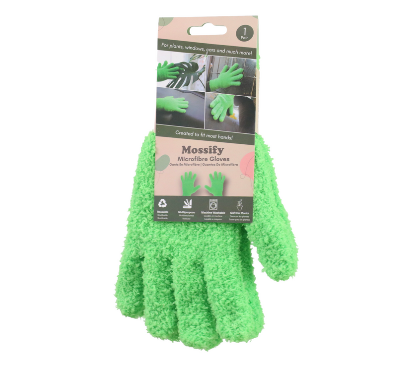 1 Pair Leaf Shining Microfiber Gloves