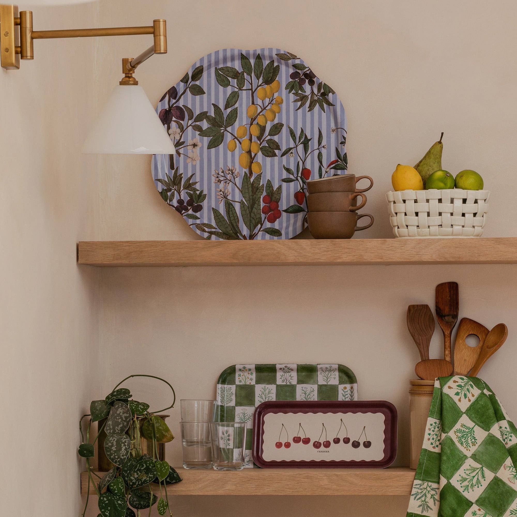 15th Century Illustrated Herbs Birchwood Tray Eloise and Oliver Tray art-noise.myshopify.com 15th-century-illustrated-herbs-birchwood-tray