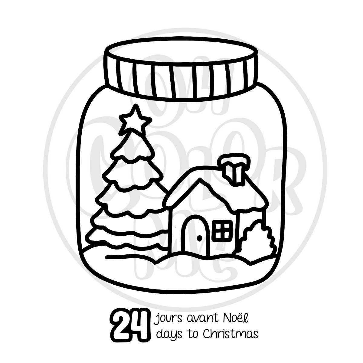 Advent Countdown to Christmas Mini Coloring Book, 4"x4"