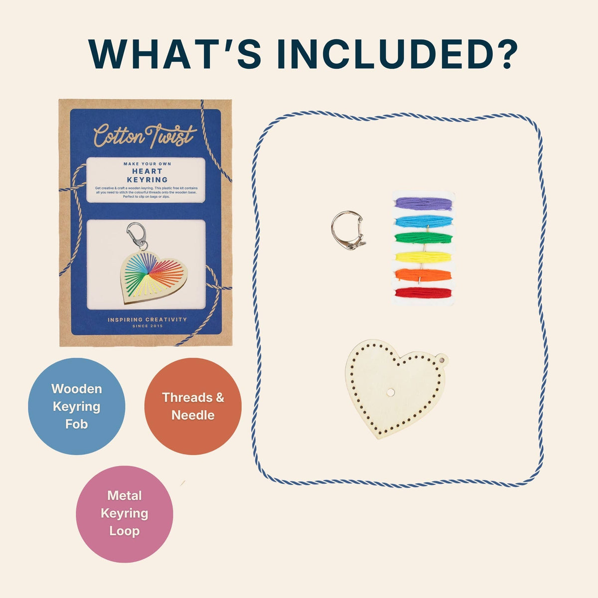 Heart Keyring Craft Kit