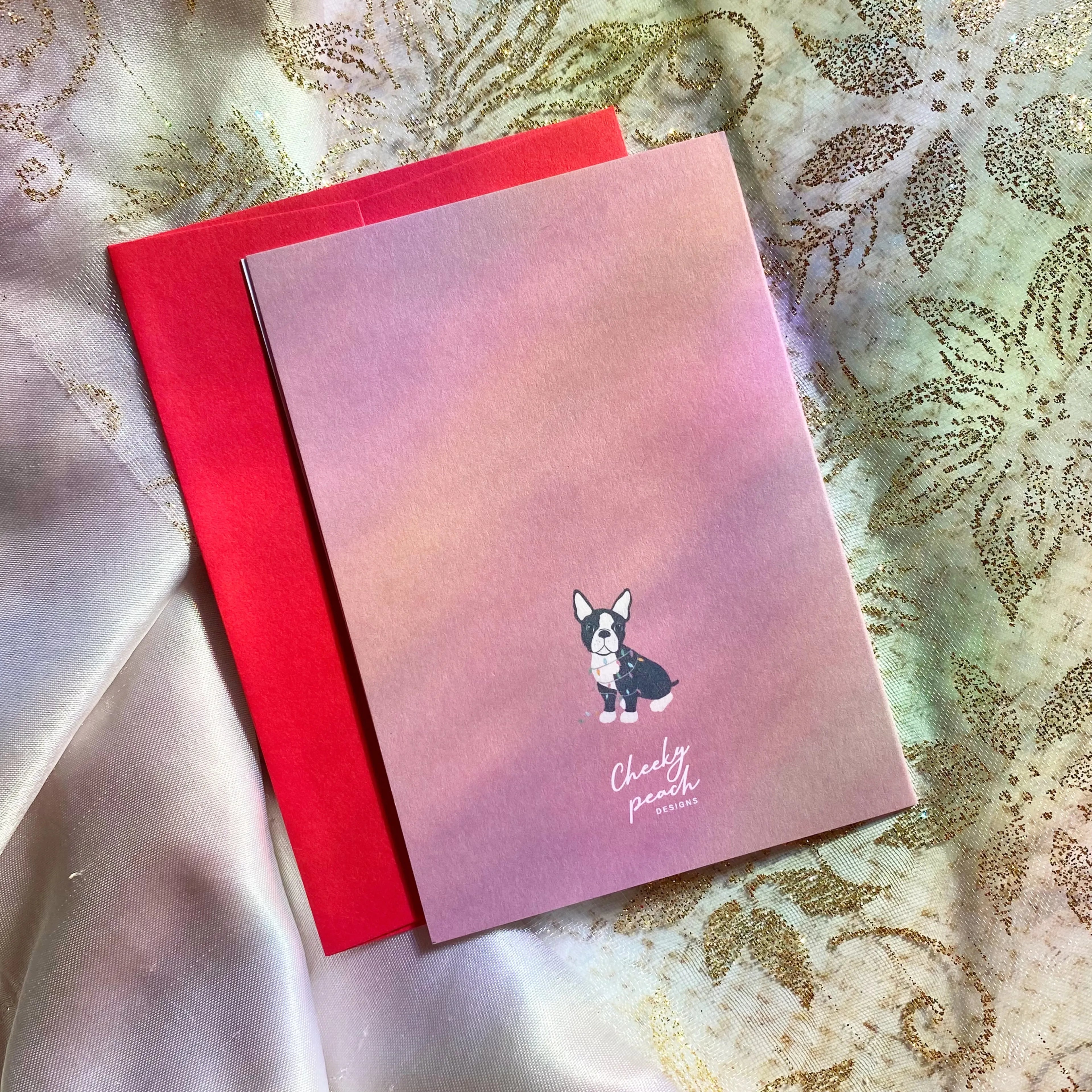  Furry and Bright Dog | Boston Terrier | Mini Greeting Card Cheeky Peach Designs Cards art-noise.myshopify.com furry-and-bright-dog-boston-terrier-mini-greeting-card