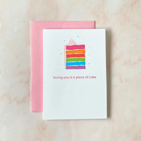  Piece of Cake | Pride Mini Greeting Card Cheeky Peach Designs Cards art-noise.myshopify.com piece-of-cake-pride-mini-greeting-card