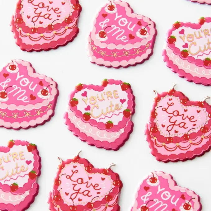 Vintage Heart Cake Stickers - Art Noise