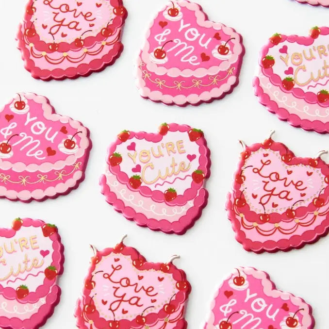 Vintage Heart Cake Stickers