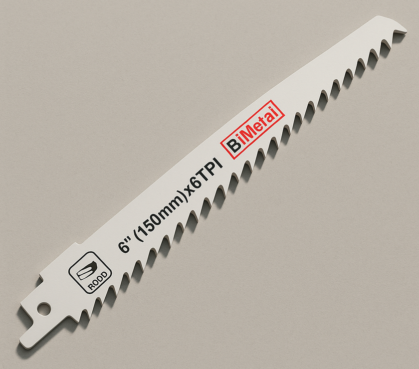 Bi-Metal Reciprocating Saw Blades – 6" & 9" | 6 TPI for Wood, Nails & Light Metal
