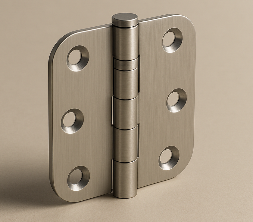 3″ Metal Door Hinge – Brushed Nickel & Matte Black Square & 5/8 Radius