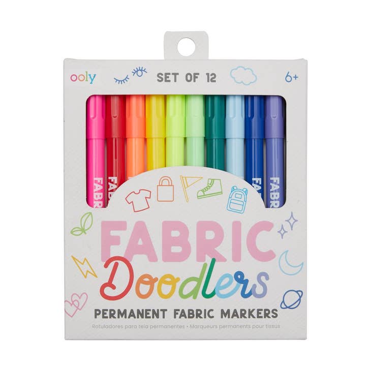 OOLY - Fabric Doodlers Markers - Set of 12