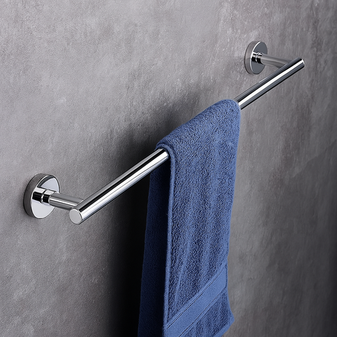 3-Piece Matte Black Round Bathroom Hardware Set – Bar + Hook + TP