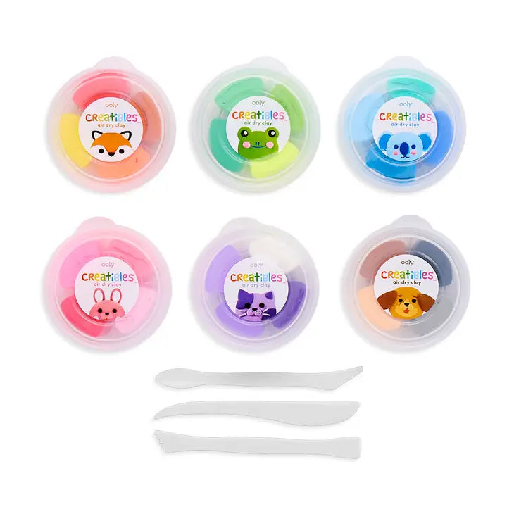 OOLY - Creatibles DIY Air Dry Clay Kit - Art Noise OOLY - Creatibles DIY Air Dry Clay Kit Triart Clay & Modeling Dough art-noise.myshopify.com ooly-creatibles-diy-air-dry-clay-kit-set-of-12
