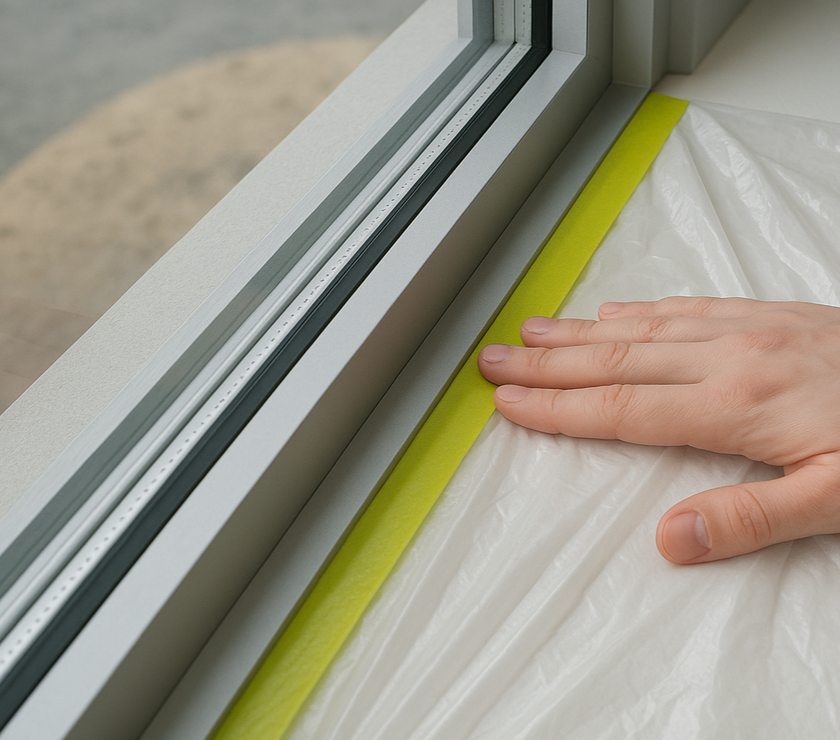 Painter’s Plastic with Tape – Pre-Taped Film | Furniture + Wall Cover