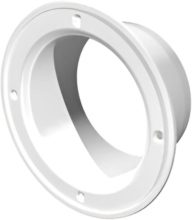 Byson Round White Plastic Connector Flanges