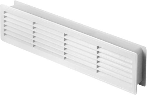 Byson Door Louver Grilles, White Plastic - 5" x 18"