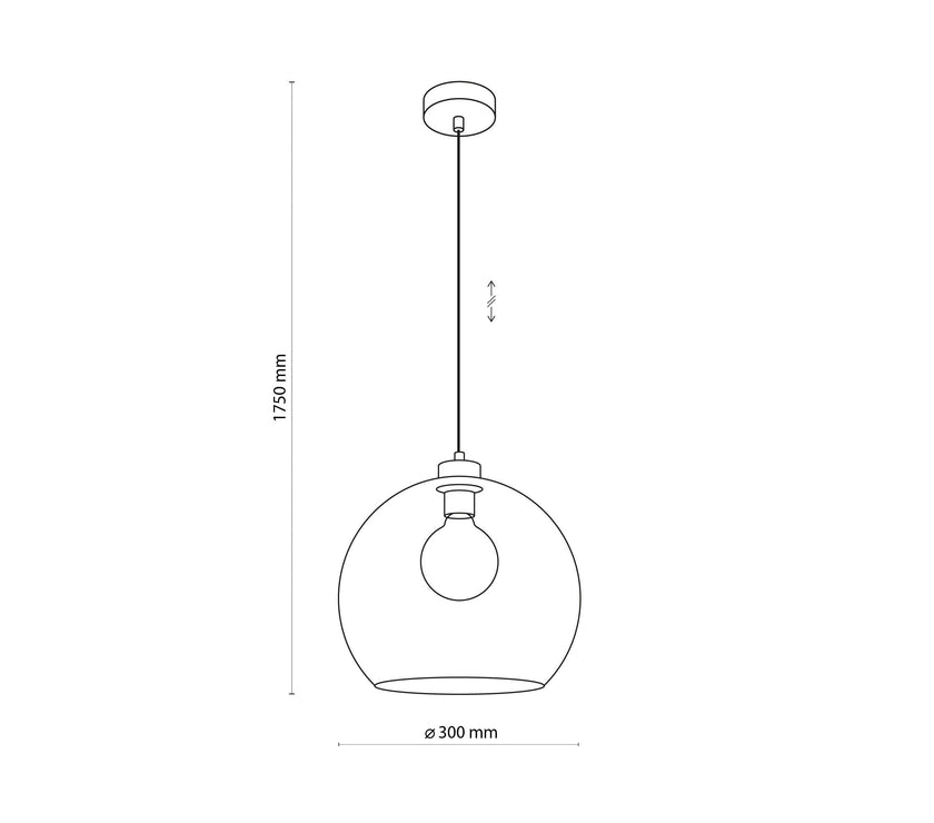 CUBUS Graphite Glass Scandinavian Pendant Light