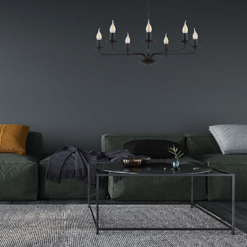 LIMAL Black Vintage Candle Pendant Light