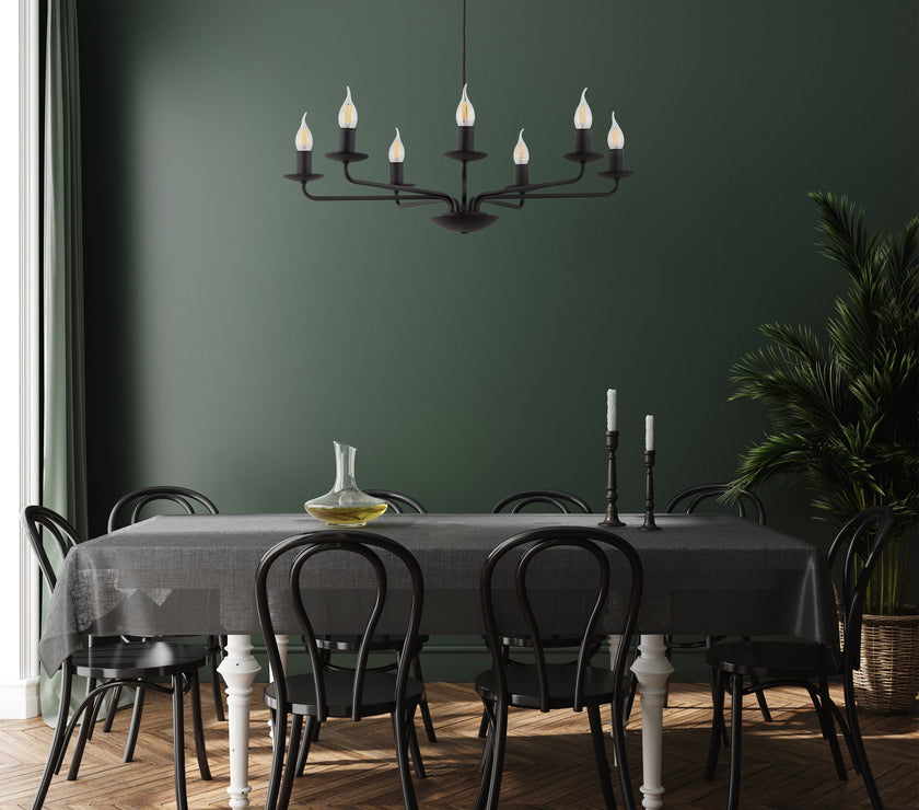 LIMAL Black Vintage Candle Pendant Light