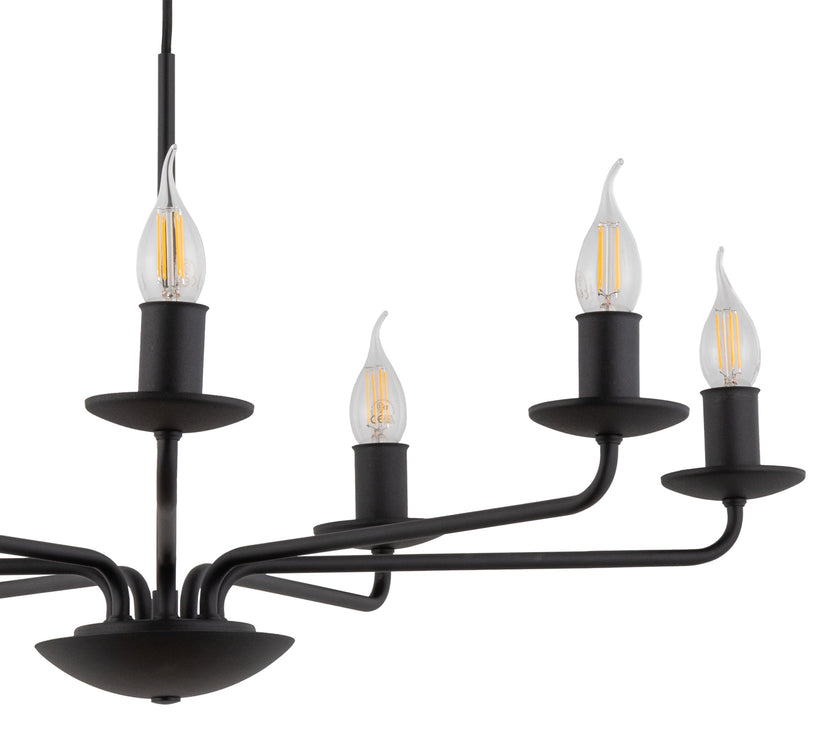 LIMAL Black Vintage Candle Pendant Light