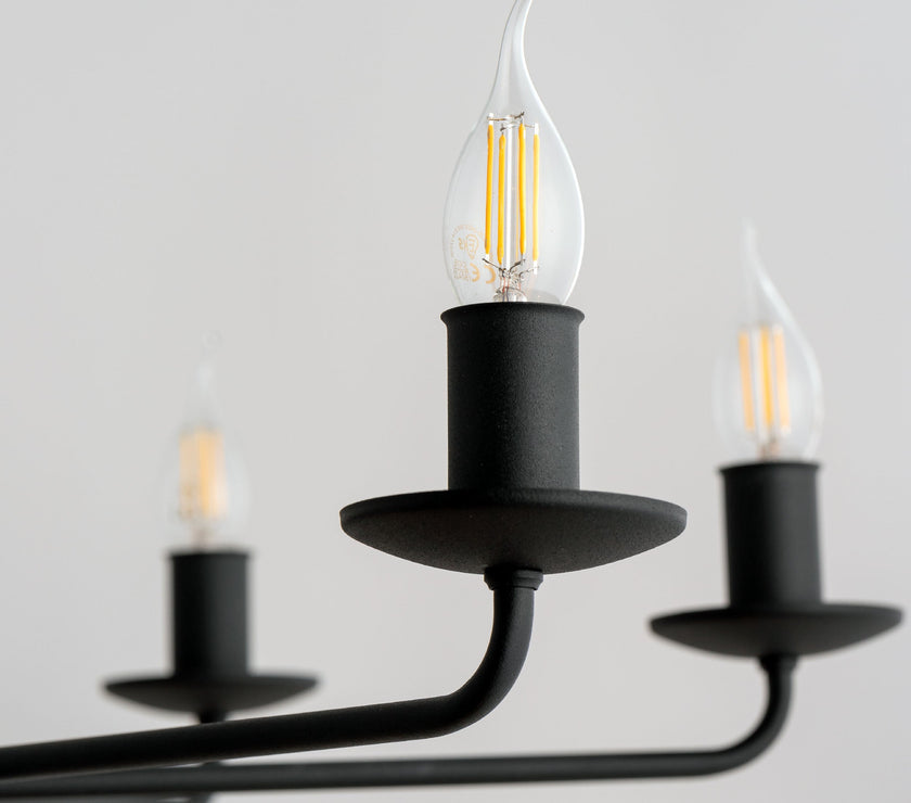 LIMAL Black Vintage Candle Pendant Light