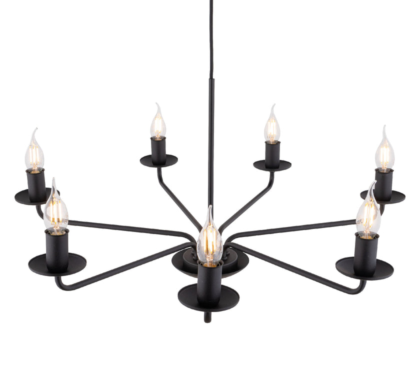 LIMAL Black Vintage Candle Pendant Light