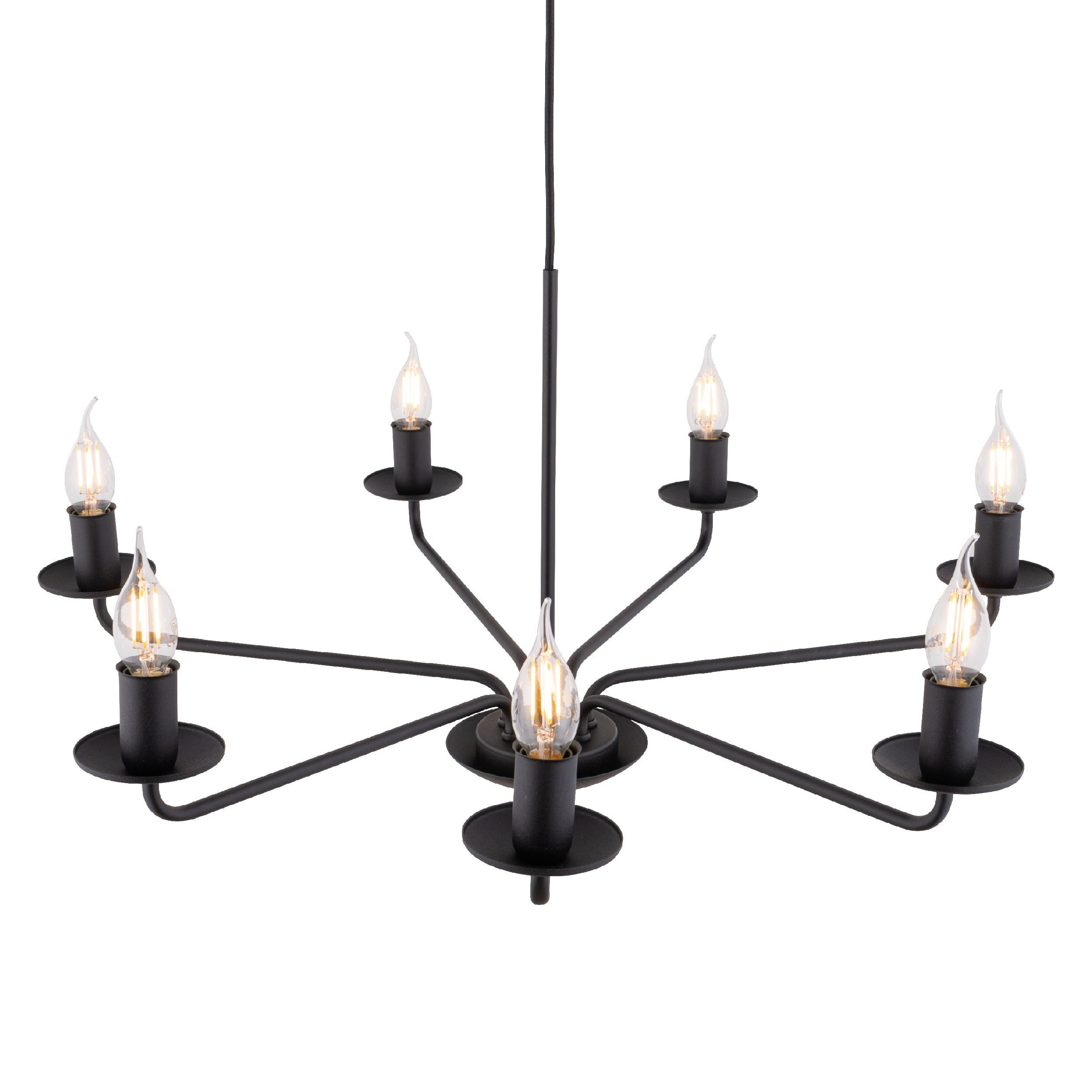 LIMAL Black Vintage Candle Pendant Light