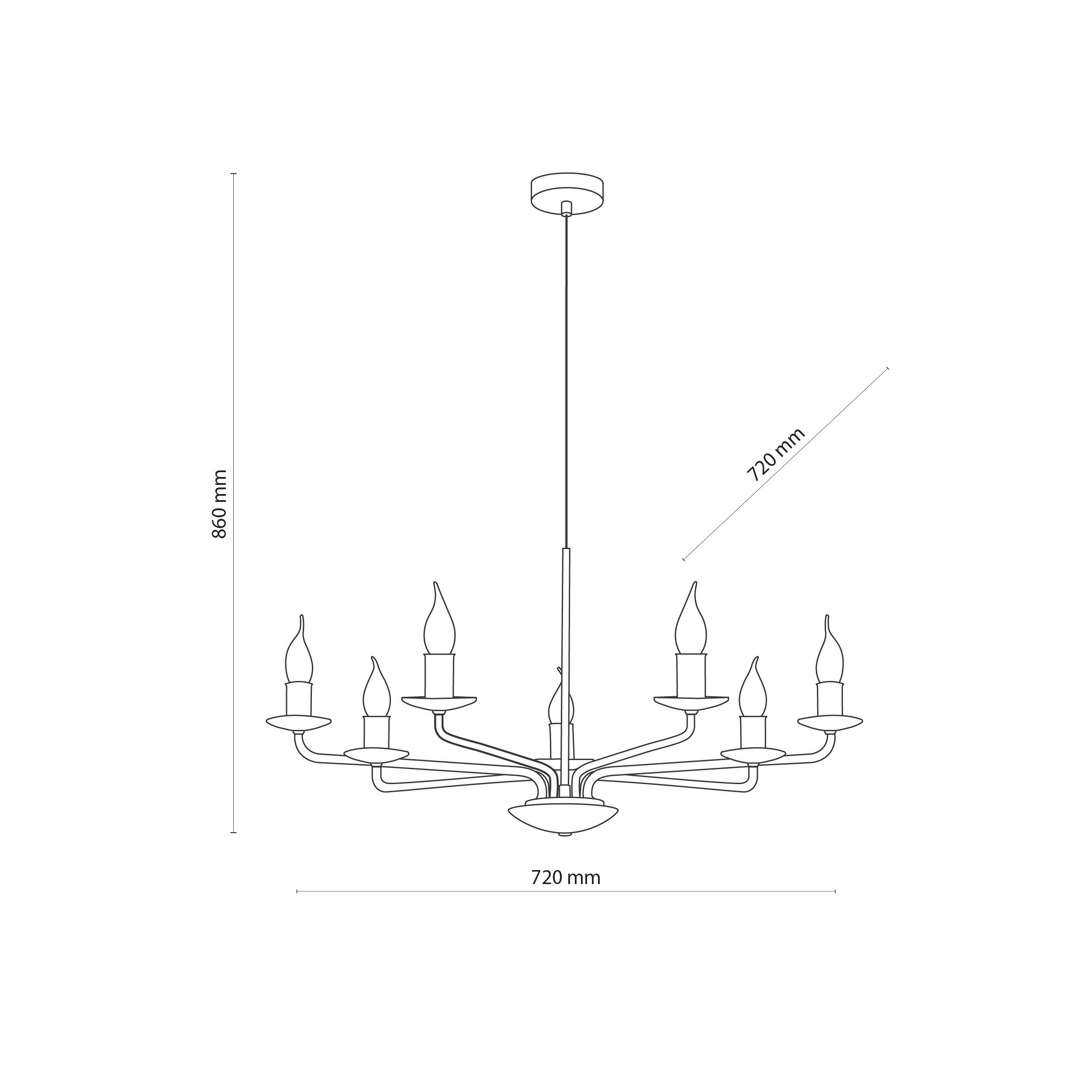 LIMAL Black Vintage Candle Pendant Light