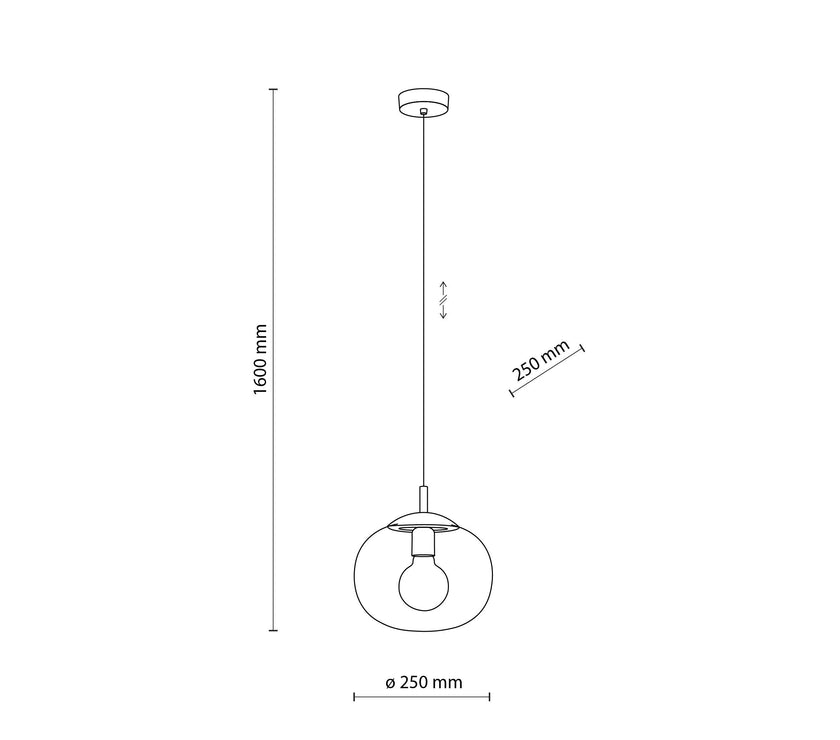 VIBE Topaz Glass Scandinavian Pendant Light