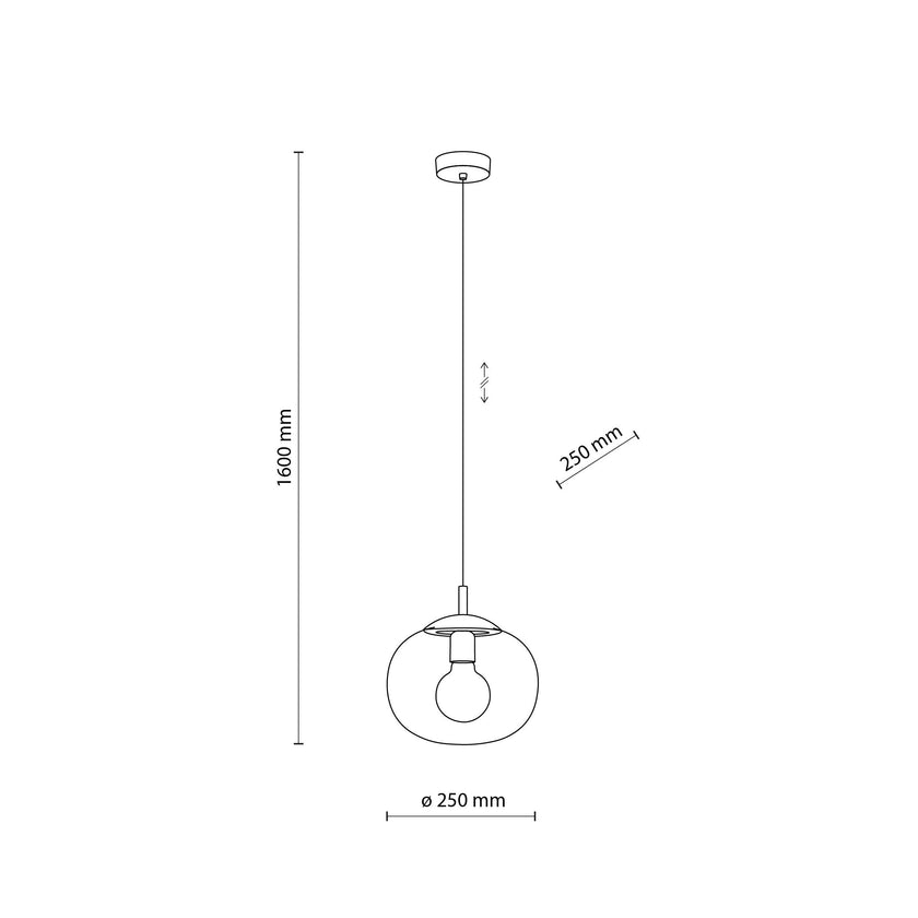 VIBE Topaz Glass Scandinavian Pendant Light