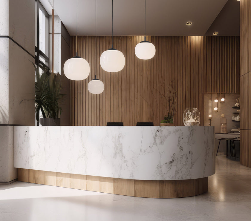 VIBE White Glass Scandinavian Pendant Light