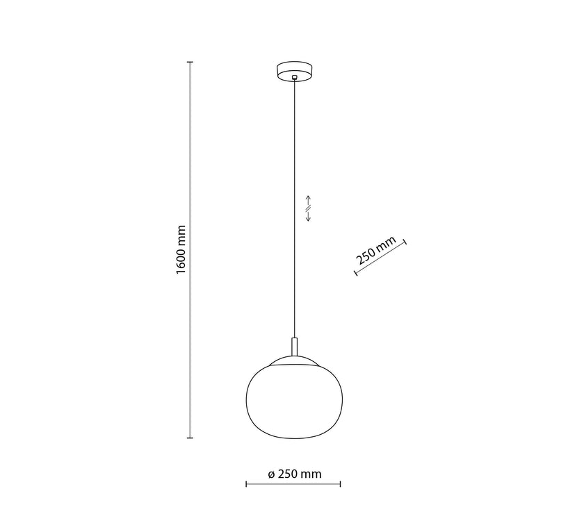 VIBE White Glass Scandinavian Pendant Light