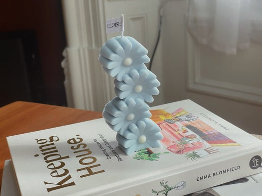 Stacked Daisy Eloise and Oliver Decorative Candle art-noise.myshopify.com stacked-daisy