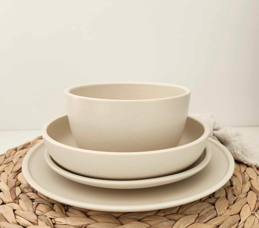 Vaisselles en céramique (blanc crème)