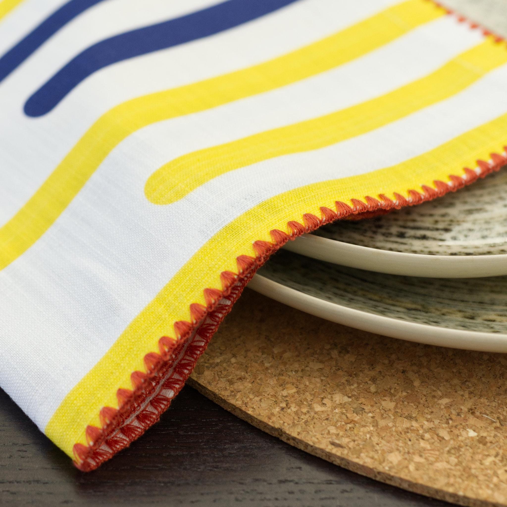 Yellow Piano: Premium Cotton Napkins
