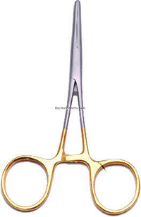 Superfly Forceps, Straight or curved, Gold Large 5.5"