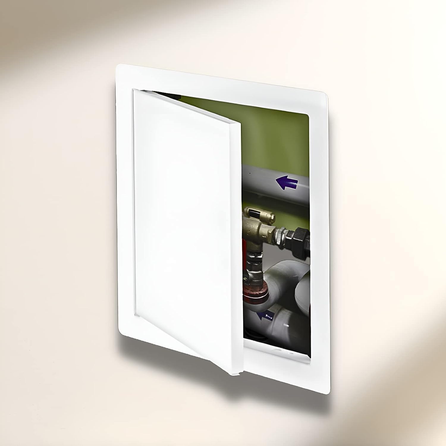 Byson Metal Access Panels, White - Push Lock