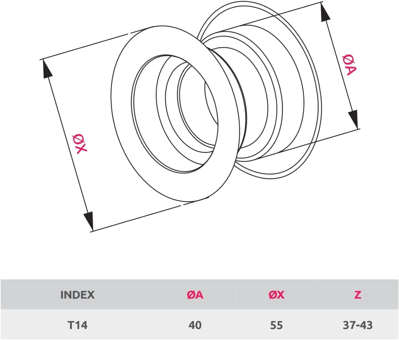 Byson Round Air Grilles - Interior Door, Pack of 4