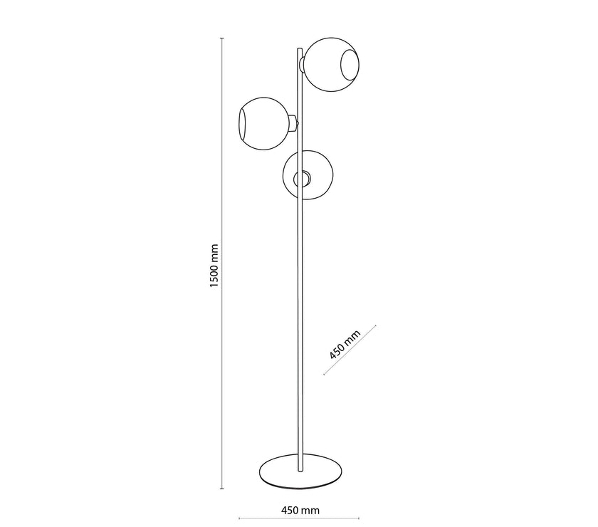 CUBUS Graphite Scandinavian Floor Lamp
