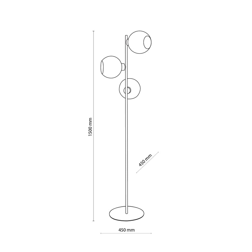 CUBUS Graphite Scandinavian Floor Lamp