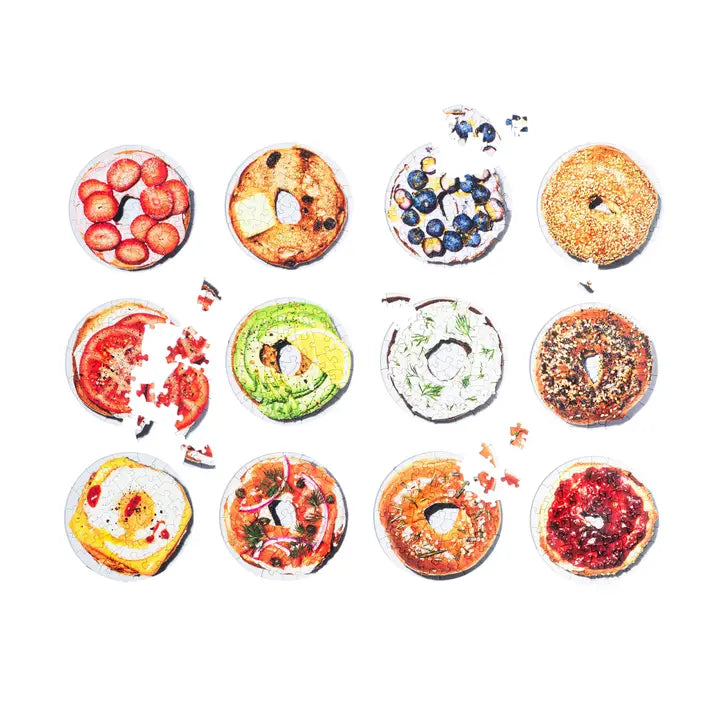 Piecework Puzzles - Box of Bagels - Mini Puzzles - Art Noise