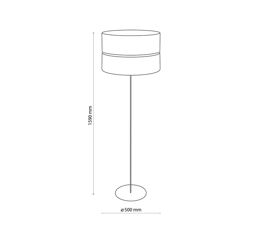 HILTON Black Gold Floor Lamp